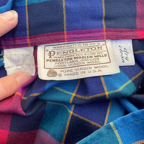 Vintage Pendleton Plaid Skirt Blazer Set - Picture 6 of 7